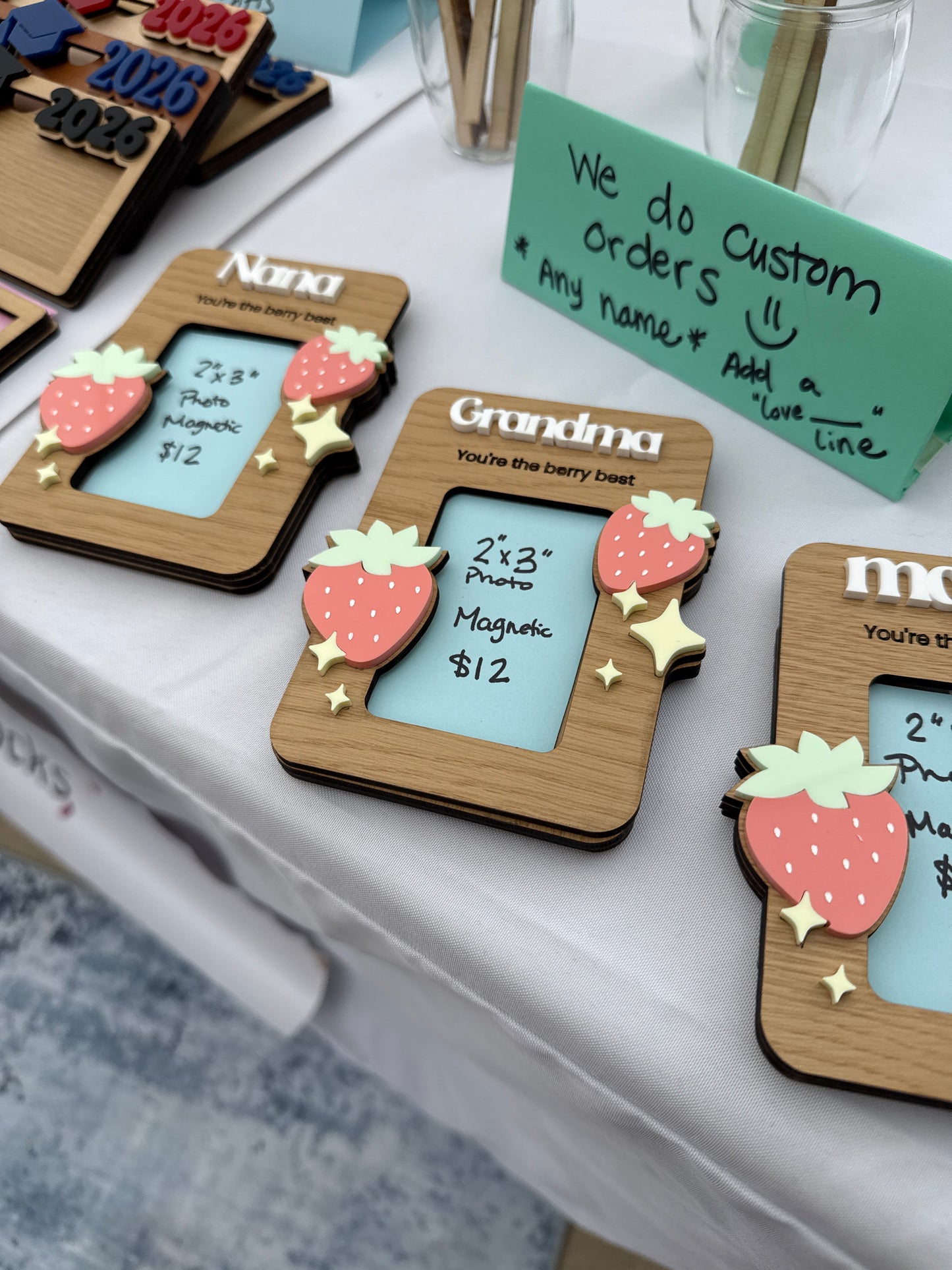 Strawberry Mother’s Day magnetic photo frame