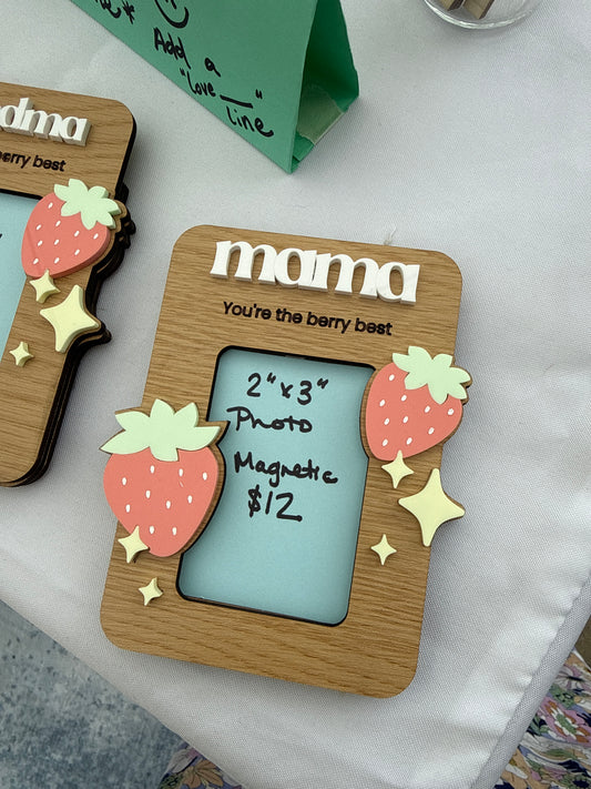 Strawberry Mother’s Day magnetic photo frame