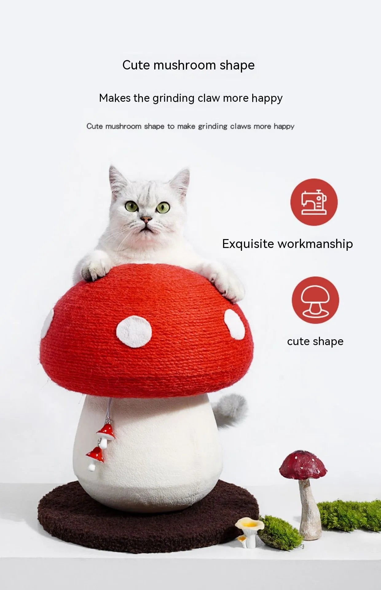Mushroom Cat Scratching Board