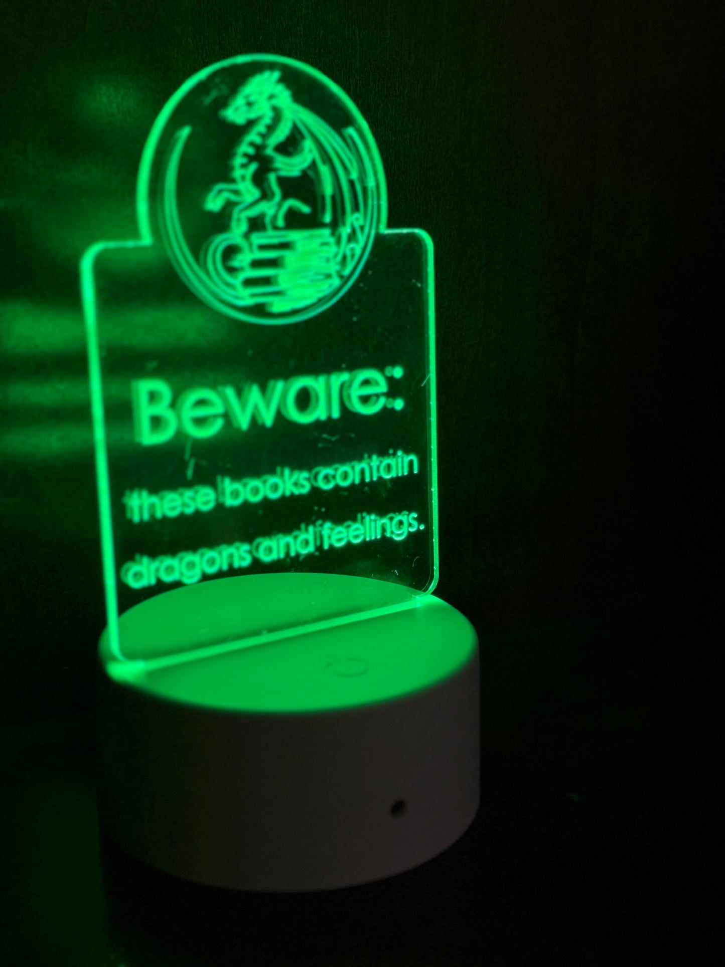 Dragon & Books Circle LED Light