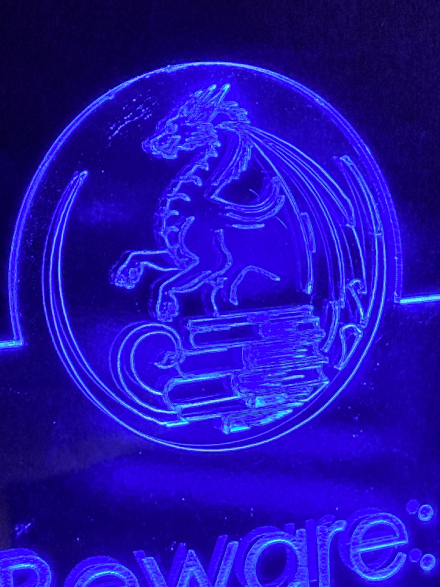 Dragon & Books Circle LED Light