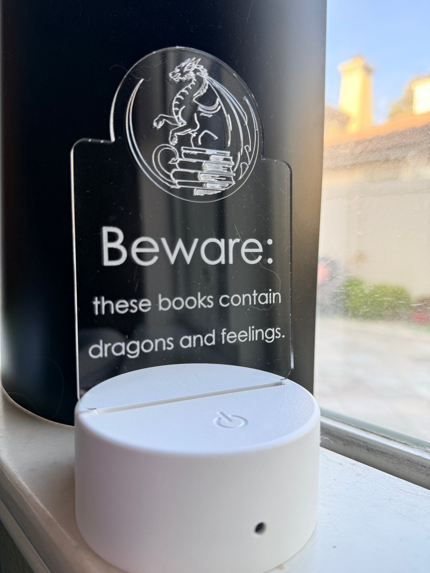 Dragon & Books Circle LED Light