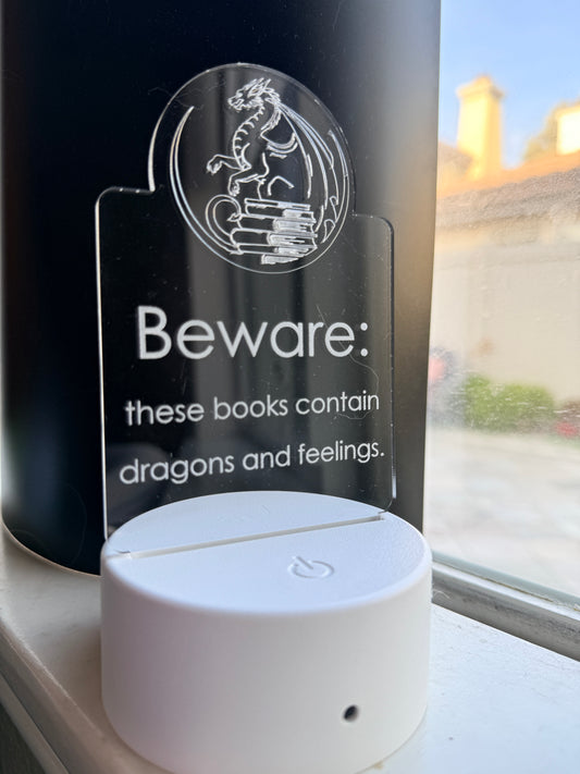 Dragon & Books Circle LED Light